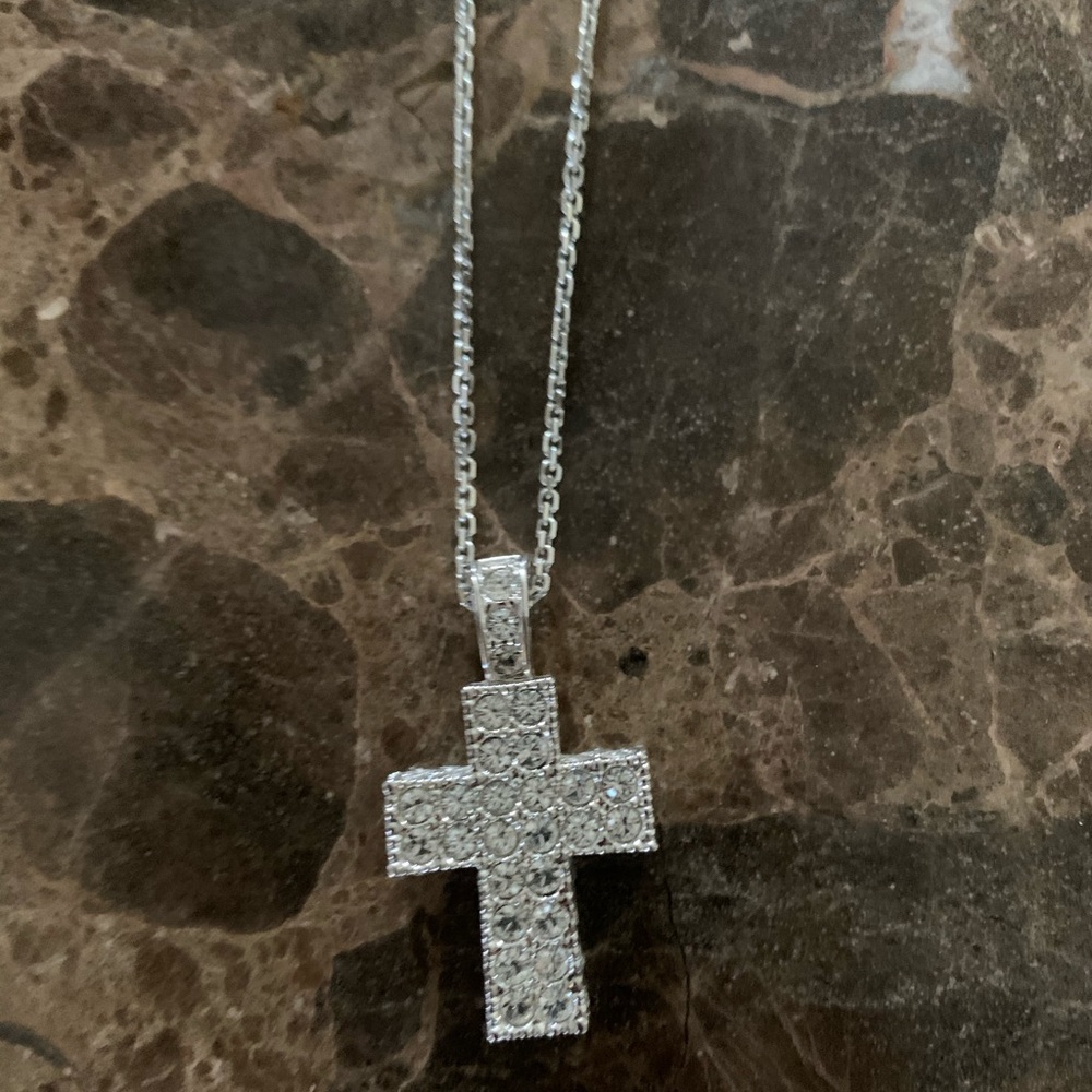 Swarovski crystal pavé cross